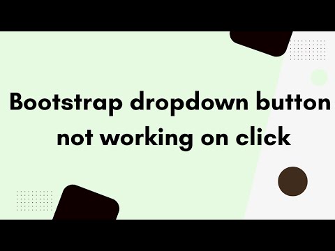 Bootstrap dropdown button not working on click