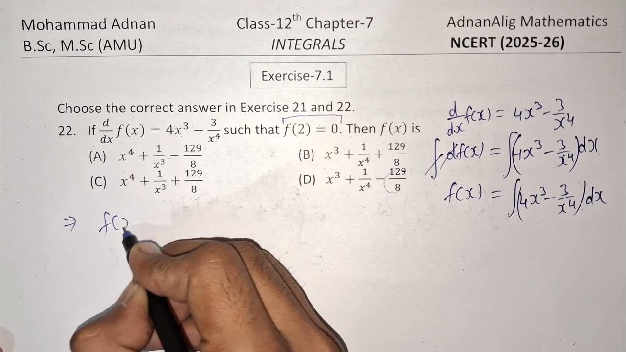 Q 22 ex 7 1 chapter 7 integrals class 12th ncert 2025 26
