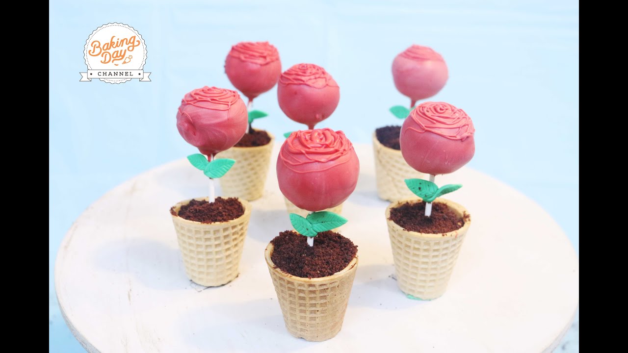 CAKE POPS EN FORMA DE ROSA DIA DE LAS MADRES BAKING DAY CAKE POPS EN FORMA DE ROSA DIA DE LAS MADRES BAKING DAY