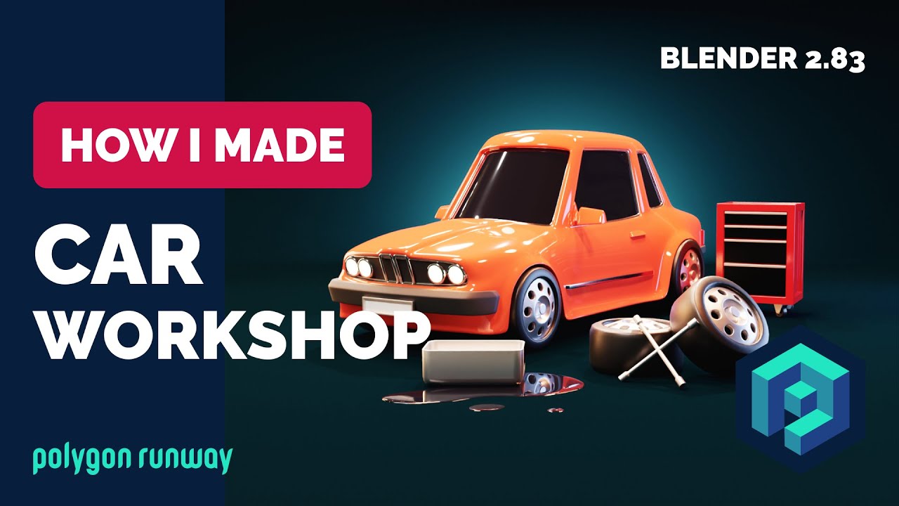 Car Workshop in Blender - 3D Modeling Process - YouTube