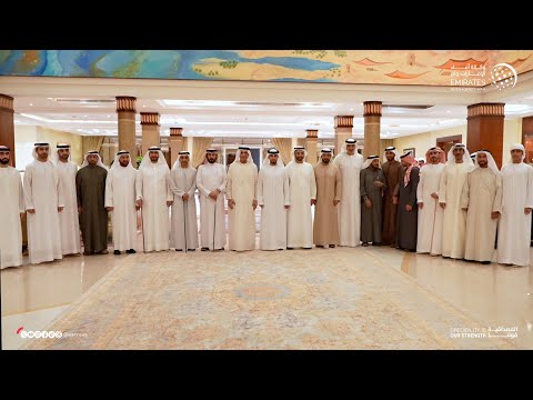 سعود بن صقر يشهد عقد قران عبدالله بن ماجد النعيمي على كريمة سلطان بن حميد القاسمي