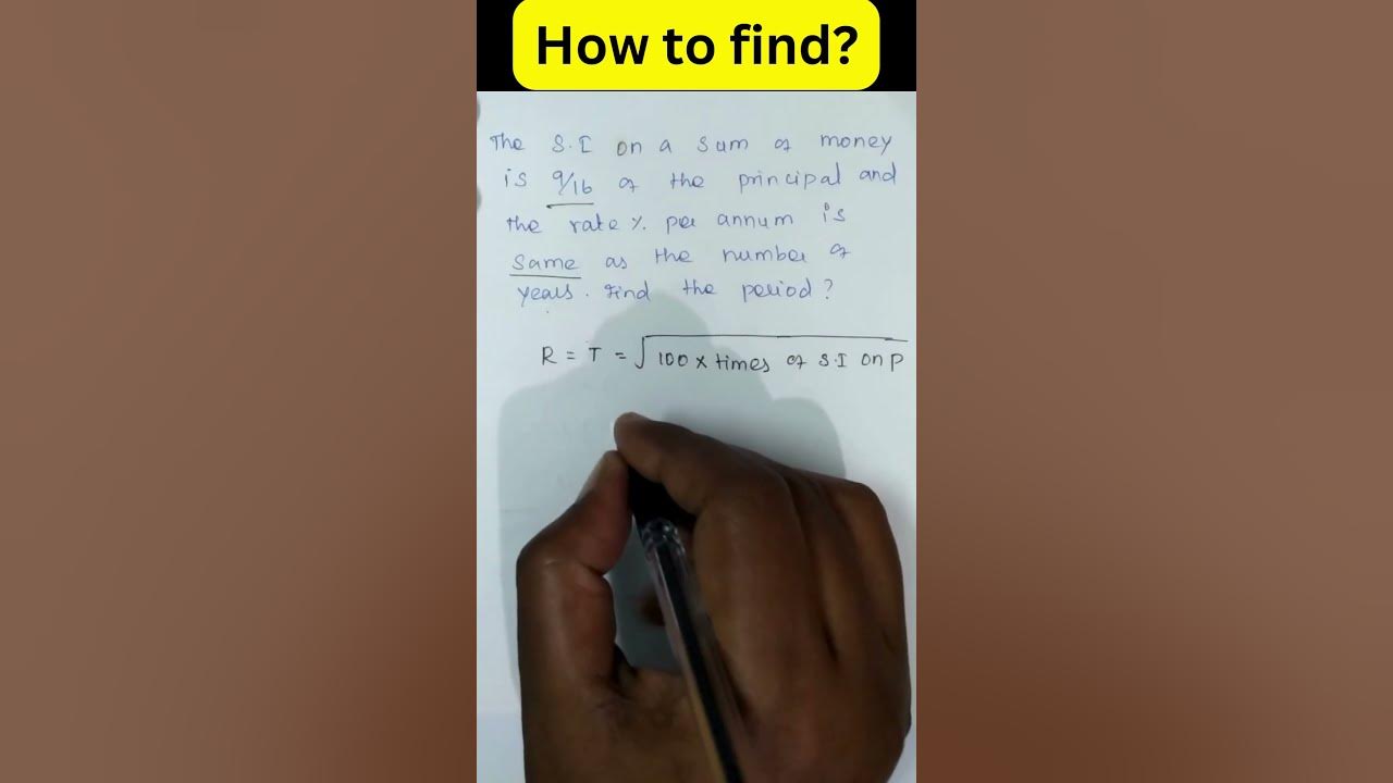 how-to-find-interest-rate-when-t-r-shorts-konjampadingapa-youtube