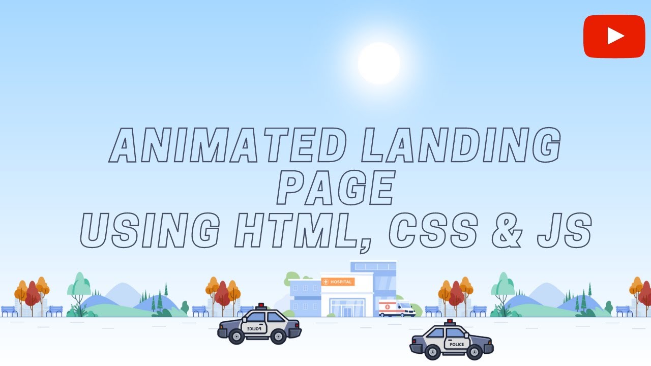 Animated Landing Page only using HTML, CSS & Javascript | with Source ...