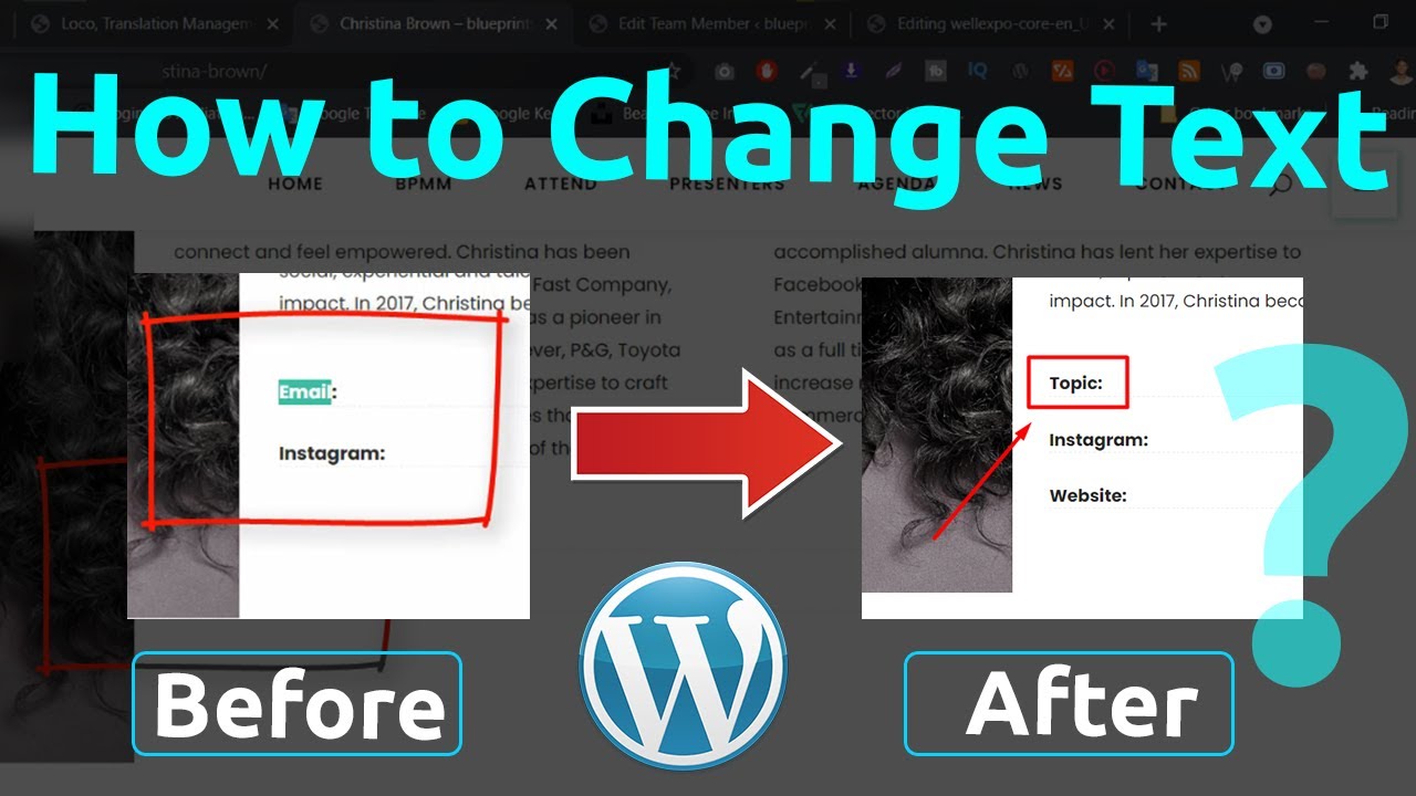 How to Change Text On WordPress website | How to use Loco Translate