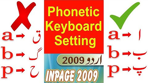 How to Set Phonetic Keyboard in Inpage Urdu