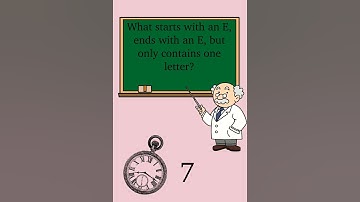 What starts with an E, ends with an E but only contains one letter?