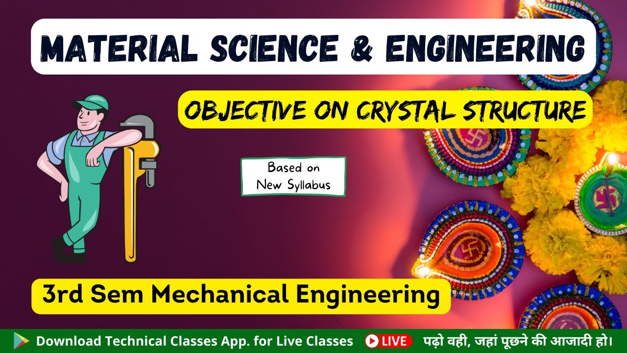Objective on Crystal Structure || 3rd Sem. Mechanical || SBTE bihar Polytechnic
