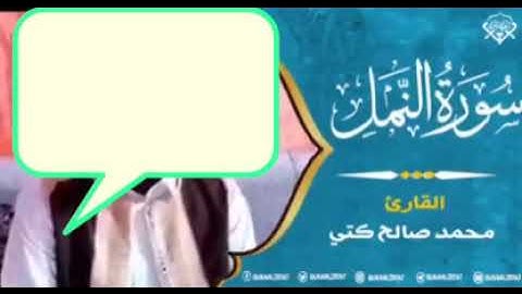 القارئ الشيخ محمد كتي من سورة النمل