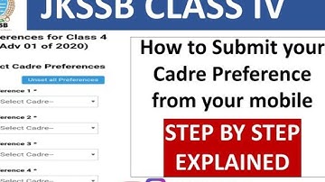How to give preference of class iv, jkssb class iv preference