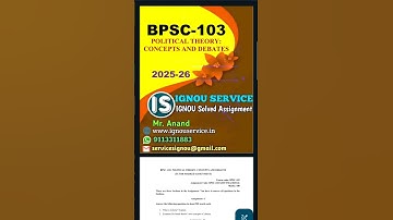 BPSC-103 Solved Assignment English Medium 2025-26 #ignou #ignousolvedassignment #ignouassignment
