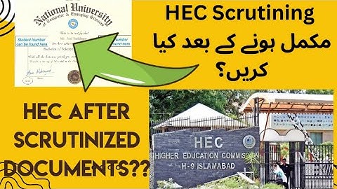 HEC degree attestation procedure after scrutining| Fee submission| application form| Courier slip