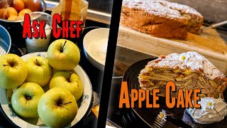 Sharlotka. Russian Apple Cake. Cooking home easy and delicious comfort Russian dessert.