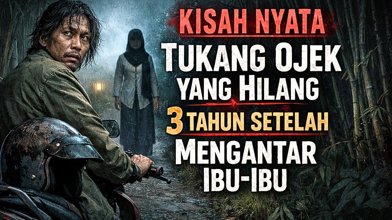 KISAH NYATA TUKANG OJEK YANG HILANG 3 TAHUN SETELAH MENGANTAR IBU - IBU - CERITA HOROR MISTIS