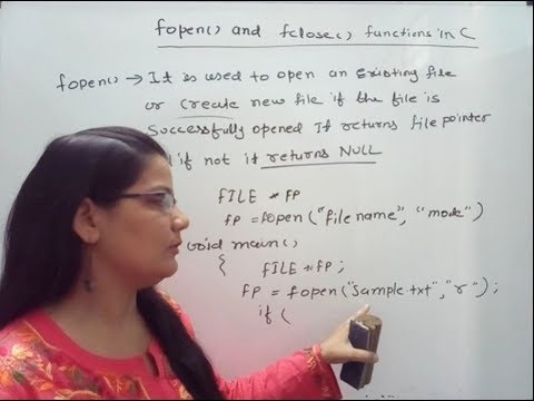 fopen c  New  fopen and fclose function in C in Hindi     Lec-68|C Programming Tutorial in Hindi