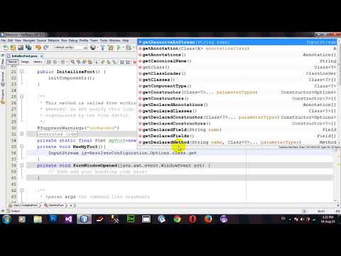 How to Set Static Font initComponents in Java Netbeans