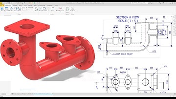 Autodesk Inventor 2026 Create Pipe With FlangeS Exercise 114