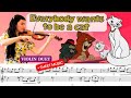 "Everybody Wants to Be a Cat" from The Aristocats - Violin Duet + sheet music