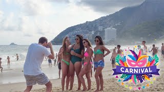 🇧🇷 Rio de Janeiro Carnival Brazil February 2022 - [Beach Walk]