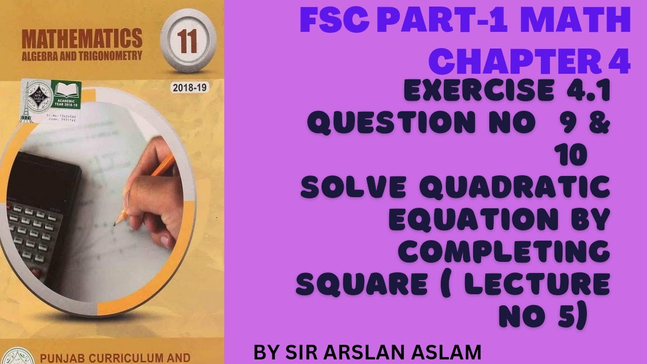 Fsc Part 1 Maths Book Chapter 4 Exercise 4 1 Q 9 10 Solve By Fsc Part 1 Maths Book Chapter 4 Exercise 4 1 Q 9 10 Solve By
