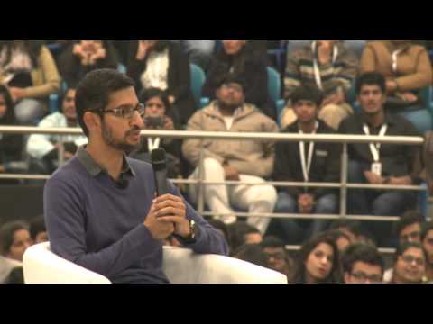 Google CEO Sundar Pichai Interview with Harsha Bhogle | English Motivational Speech Delhi University