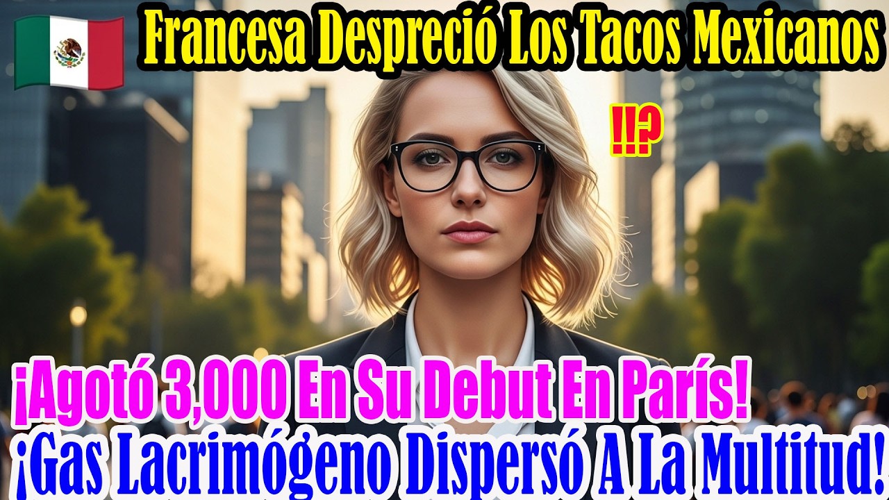 Chef francesa menosprecia tacos mexicanos; primer día en París vende 3.000 y actúa la policía hoy ya