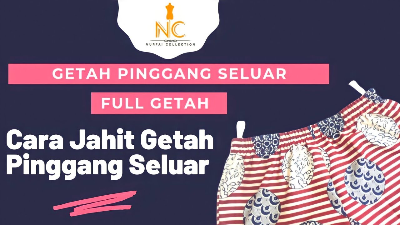 Cara jahit getah pinggang seluar dengan mudah (full getah)✨