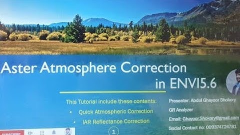 Atmosphere Correction in ENVI5.6