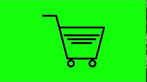 Animated Shopping Cart on Green Screen With Pop-up Sound
