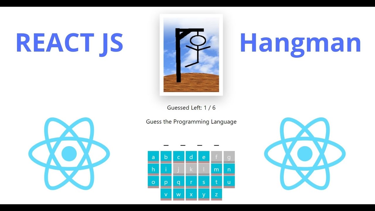 Build Hangman Game in React JS | React JS Beginner Project