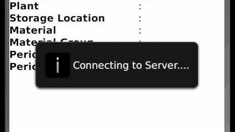 SAP Mobile Application - Material Stock Analysis