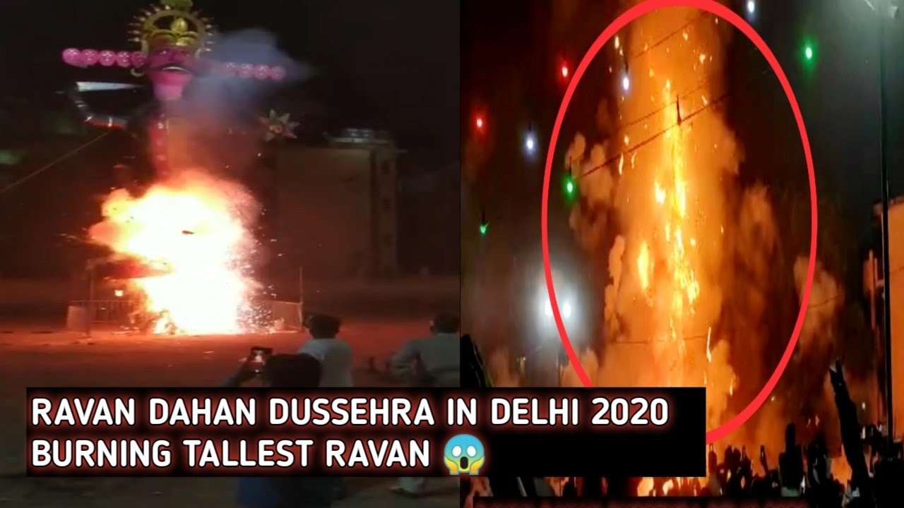 BURNING RAVAN 2020 || Ravan Dahan In Ramlila Ground Geeta colony DELHI ...