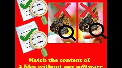 How to compare contents of two files without software