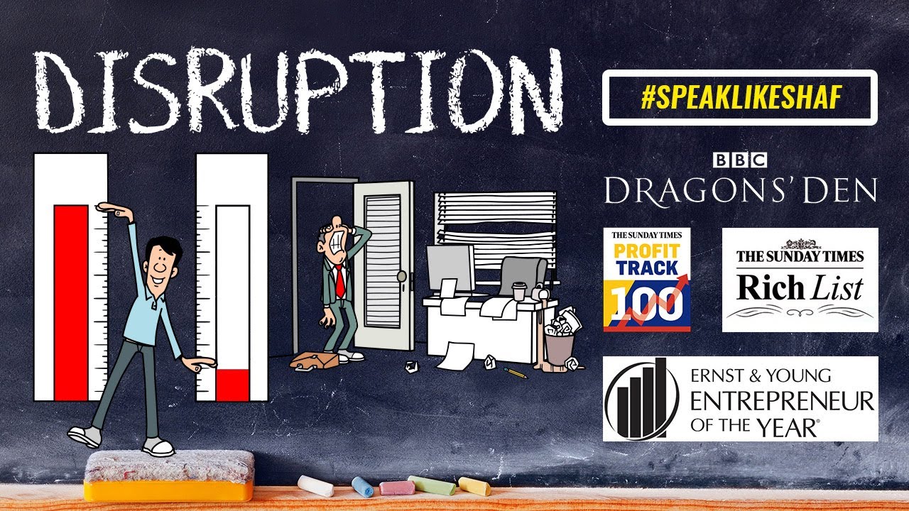 Business DISRUPTION Examples Meaning \u0026 Definition. ( Animated )