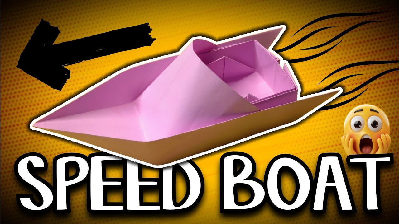 Paper Speed Boat Pattern Origami Speed Boat-2 | How To Make A Paper Speed Boat | World of ...