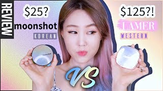 $25 KOREAN VS. $125 WESTERN?! 🤔 I Compared Moonshot to La Mer's Cushion Foundations | meejmuse