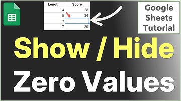 Nulwaarden weergeven of verbergen in Google Spreadsheets