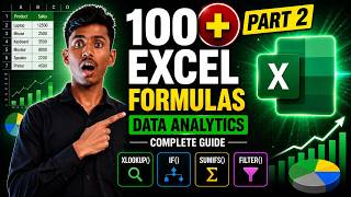 MS EXCEL FOR DATA ANALYTICS | 100+ EXCEL FORMULAS with AI Live class #ai #dataanalytics #excel