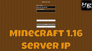 Minecraft 1.16 Server IP Address