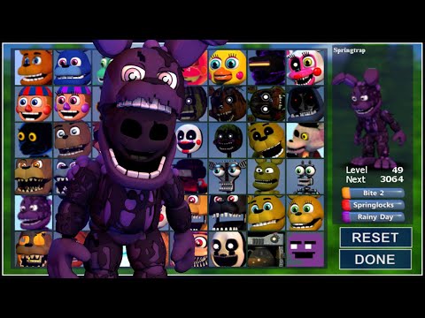 fnaf world 手机重置版，打彩虹和紫色的东东(至今没搞懂这玩意为什么和