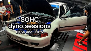 SOHC Dyno Day: D15b Vtec on Crower & D16zc Rebuilt + Tuning