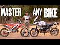 5 simple techniques to ride offroad | Honda CR250R v BMW GS 1150 Adventure