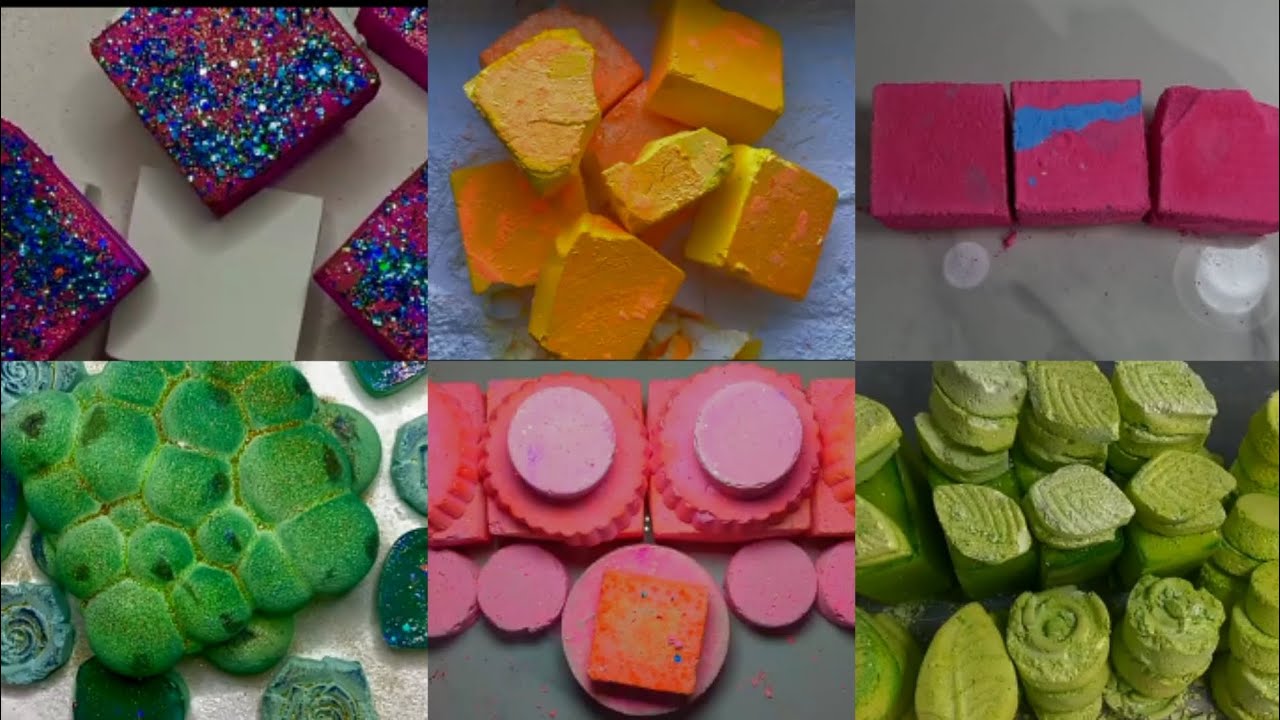 Multi color dyed chalks+reforms ⬜🟧💚 Gym Chalk Edit compilation/crispy ...