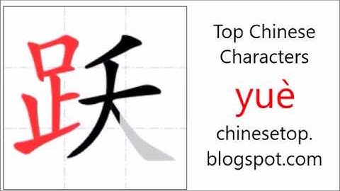 汉字[跃]的笔顺