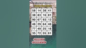 Find 3 pairs of identical numbers/CAN YOU FIND THEM ALL? /Dementia Prevention Quizzes/Tests.No.855