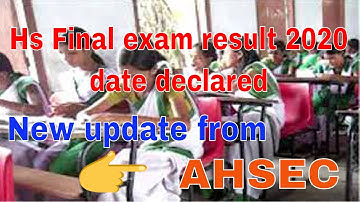 Hs Final Year Result date 2020//hs 2nd year result//AHSEC Result date declared// class12 result 2020