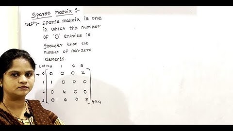 What is Sparse Matrix and its Array Representation