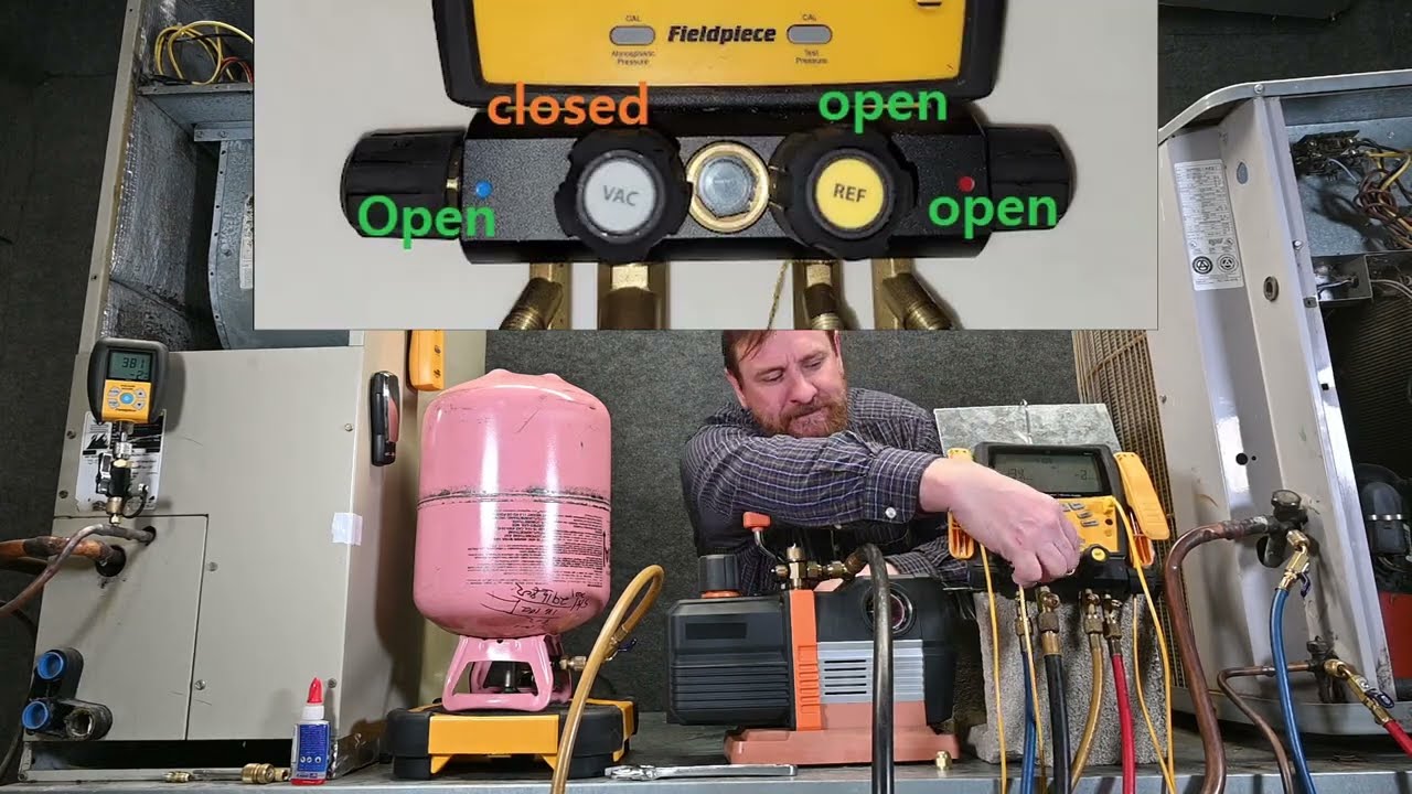 HVAC148 Вакуумный манометр p15, пример 3. 4-портовый манометр