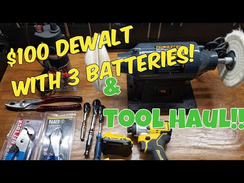 $99 Dewalt 1/4 Impact Driver with 3 batteries, Kobalt ratchets made by Armstrong and much more!