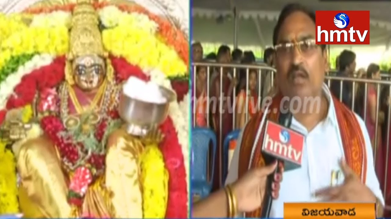 telugu news online live Indrakeeladri : Durga Amaa Seen As AnnaPurna Devi | Temple EO Suresh Babu Face to Face | hmtv