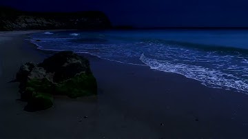 Fall Asleep With Waves Rolling Ashore, Deep Sleeping On A Calm Night   Listen At Low Volume